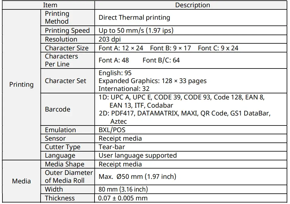 BIXOLON SPP-C300 Mobile Printer 12