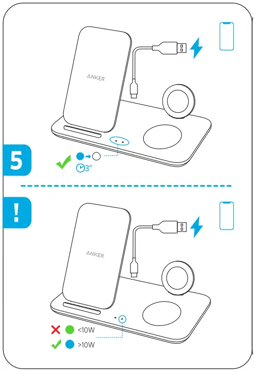 ANKER 51005002413 PowerWave 3-in-1 Stand with Watch Charging Cable Holder - 4