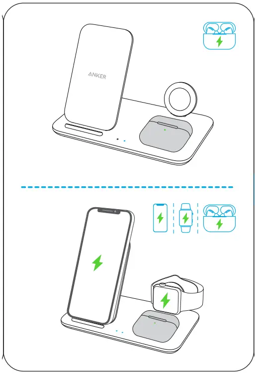 ANKER 51005002413 PowerWave 3-in-1 Stand with Watch Charging Cable Holder - 6