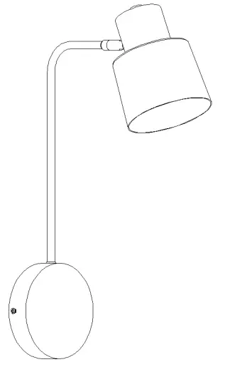 ZEVNI A04464 Ebonee 4.7-in W 1-Light Brass Black Transitional Wall Sconce