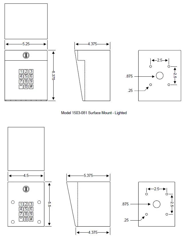 DKS 1503 Basic Stand Alone Digital Keypad Entry Devices 1