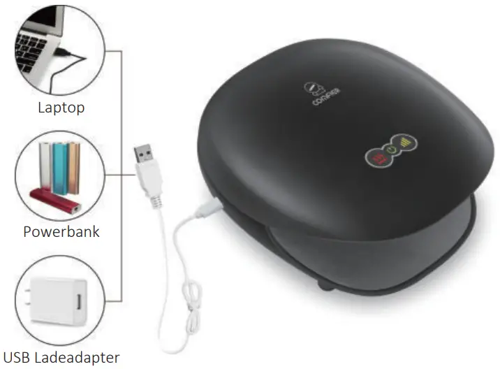 COMFIER CF 4803B Hand Massager with Heat - Battery Charging