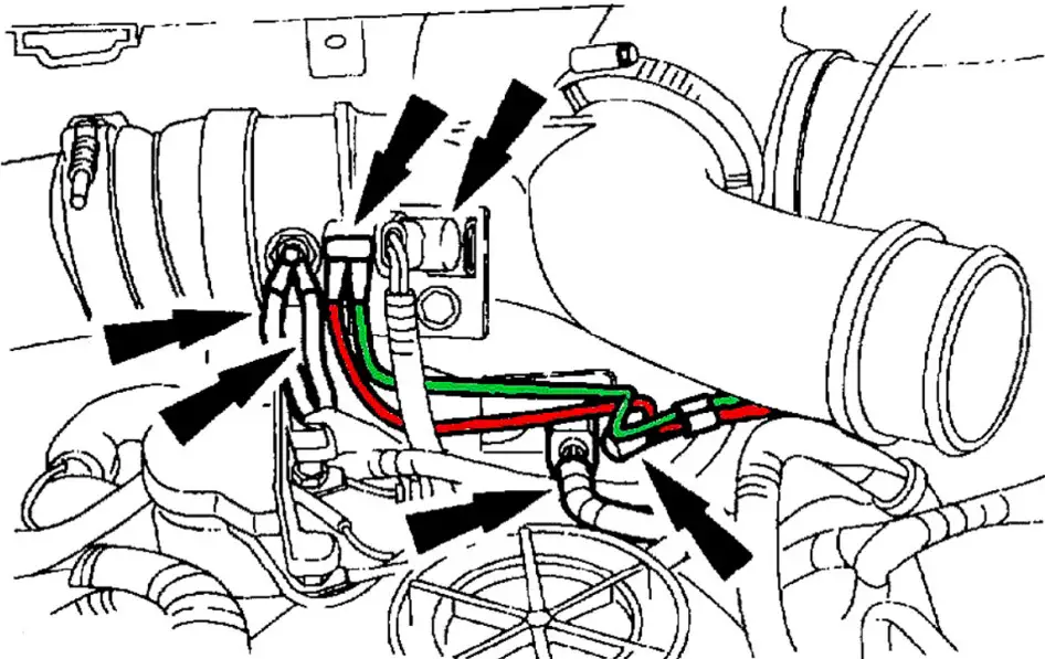 Connect Red Line to Wastegate