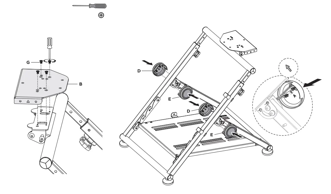 RAPTURE RPT-WSA100B Racing Wheel Stand APEX - Figure 6
