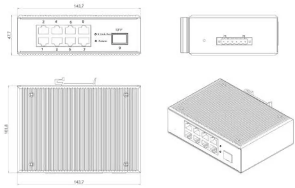 DIGITUS DN-651136 Industrial Ethernet PoE Switch - Fig 3