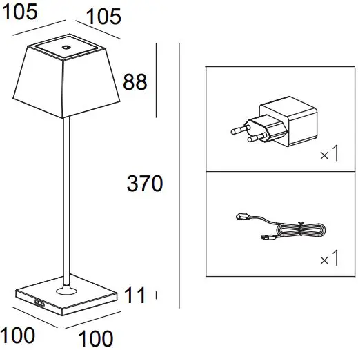 SIGOR NUINDIE Square Rechargeable LED Table Lamp-fig2