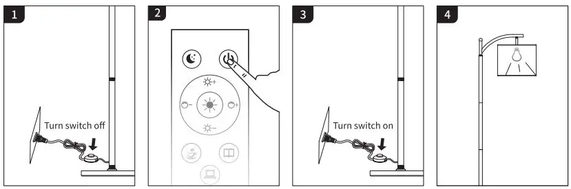 SUNMORY MF18166 Arc Floor Lamp with Remote Control User Manual - Matching process