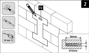 hama 118066 TV Wall Bracket Instruction - fig 2