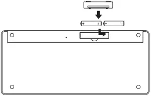 ADVENT AKBMM15 Wireless Multimedia Keyboard -Installing the Batteries