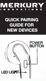 MERKURY MA-3393 Wireless Bluetooth Earbuds with Charging Case User Manual - Quick Pairing Guide