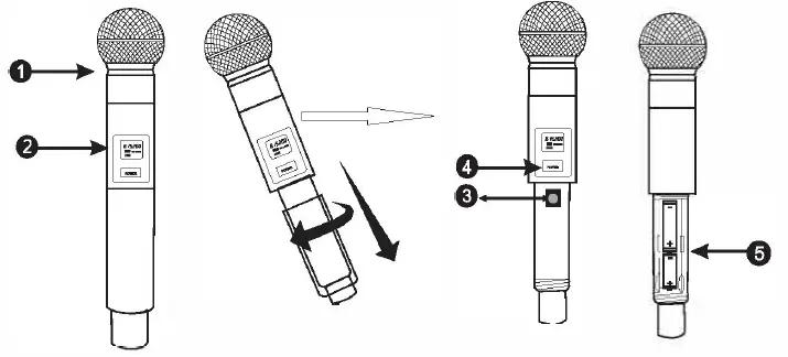 Enping Fangge Acoustics Technology FUP202 UHF DSP Wireless Microphone FIG 1