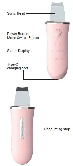 melodysusie MS-501 Sonic Skin Scrubber Fig1