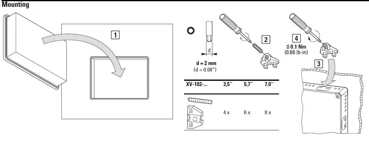 EATON XV-102-A0-35TQRB-1E4 198513 PLC Touch Panel FIG 6