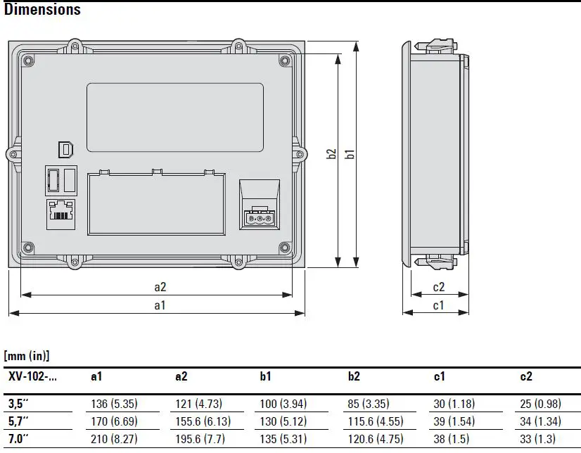 EATON XV-102-A0-35TQRB-1E4 198513 PLC Touch Panel FIG 9