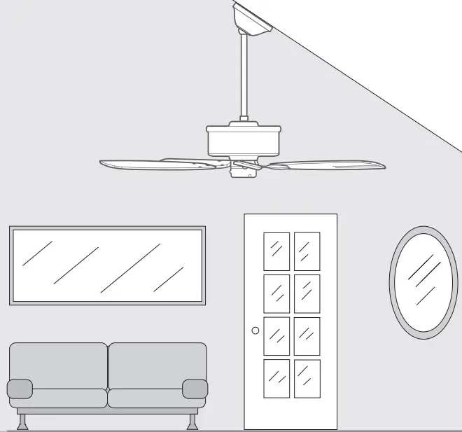 Hunter 51743 Beck Ceiling Fan - Mounting 1