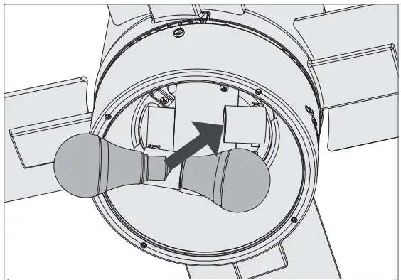 Hunter 51743 Beck Ceiling Fan - sockets
