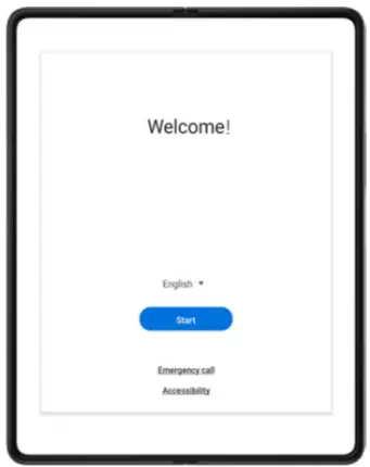 SAMSUNG Galaxy Z Fold3 5G Smart Phone - setup screens