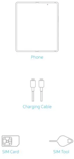 SAMSUNG Galaxy Z Fold3 5G Smart Phone - the box