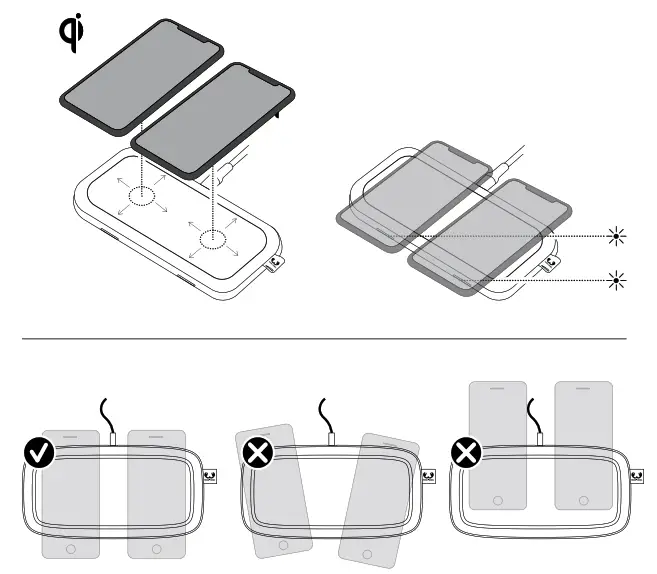 FRESH N REBEL Base Duo Double Wireless Charging Pad - CHARGING
