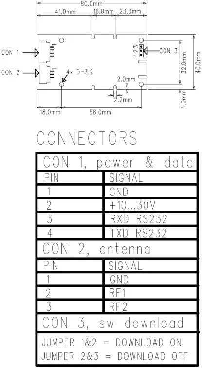 IDESCO 9CD 3 0 RFID Reader Module - Connector
