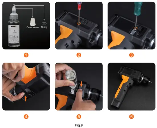 NAVAC NTE11L BreakFree Power Tube Expander - fig9