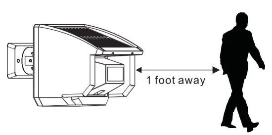 Walk through in front of the sensor