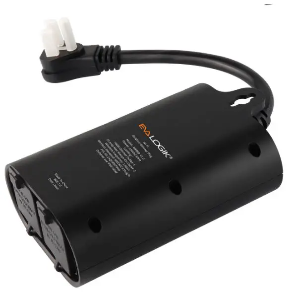 EVA LOGIK WF96D Wi-Fi Outdoor Dimmer Plug 2 Outlets FIG 1