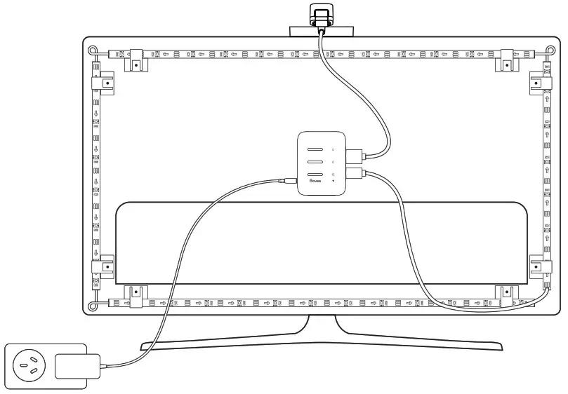 Govee H6199 RGBIC TV Backlight - Installing Your Device 5