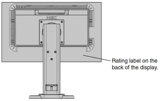 NEC MultiSync E221N Desktop Monitor - fig