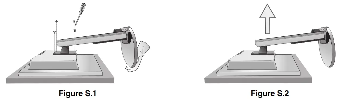 NEC MultiSync E221N Desktop Monitor - removing monitor
