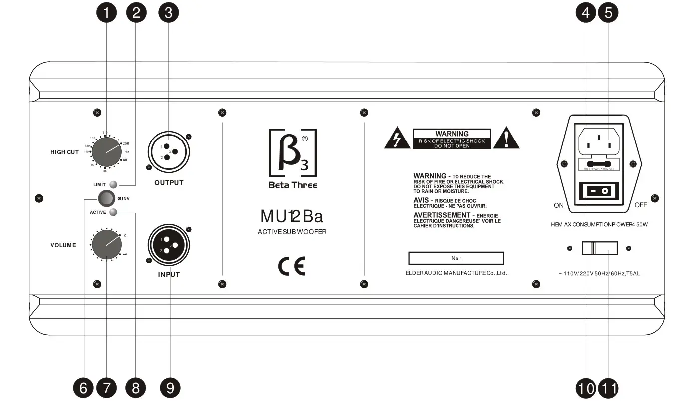 Beta Three MU12Ba 12 Inch Subwoofer MU Series Pro Loudspeaker System - Introduction Of Amplifier Module
