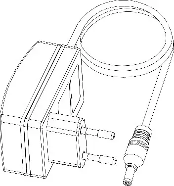 Classic Phono TT 43 Retro Turntable with Built In Speakers Walnut - Power adaptor