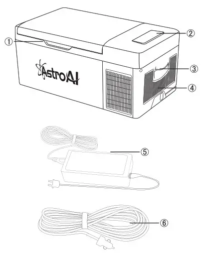 AstroAI C15 Portable Freezer Car Fridge and Freezer - diagram
