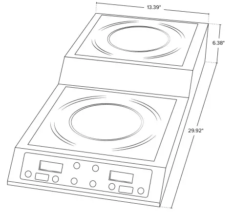 AVANTCO-177IC35SU-3600-Watt-Step-Up-Double-Countertop-Induction-Range-fig-2