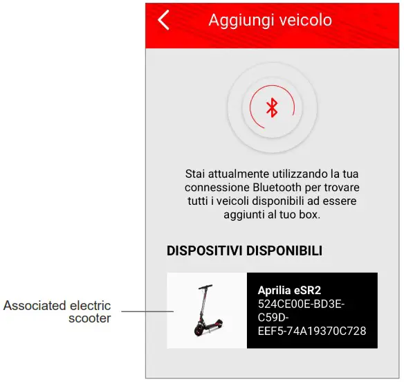 aprilia eSR2 electric scooter - App configuration 2