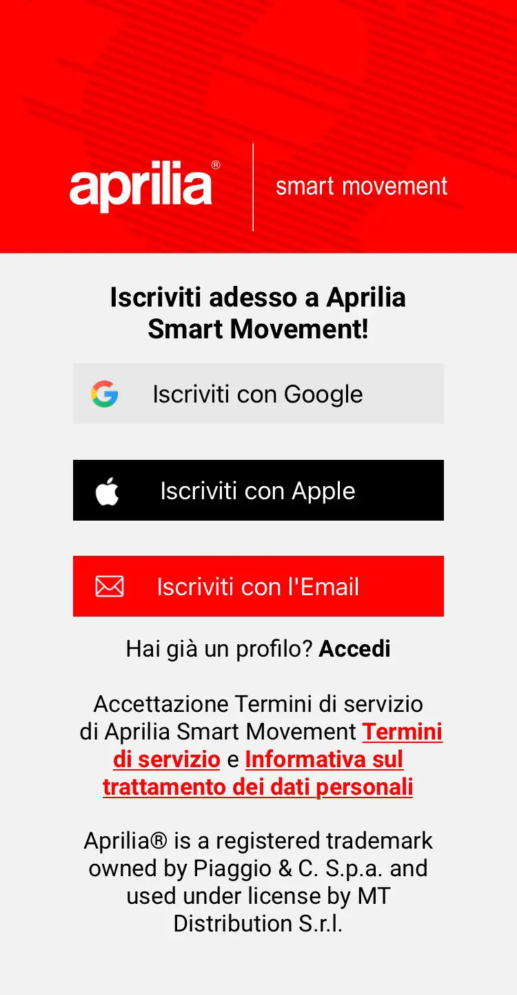 aprilia eSR2 electric scooter - App configuration