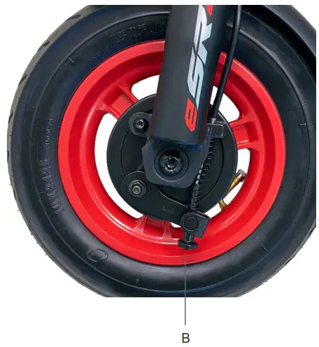 aprilia eSR2 electric scooter - Brake adjustment 2