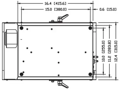 MAGMATIC Crisp High-Powered Snow Machine DIMENSIONAL DRAWINGS A