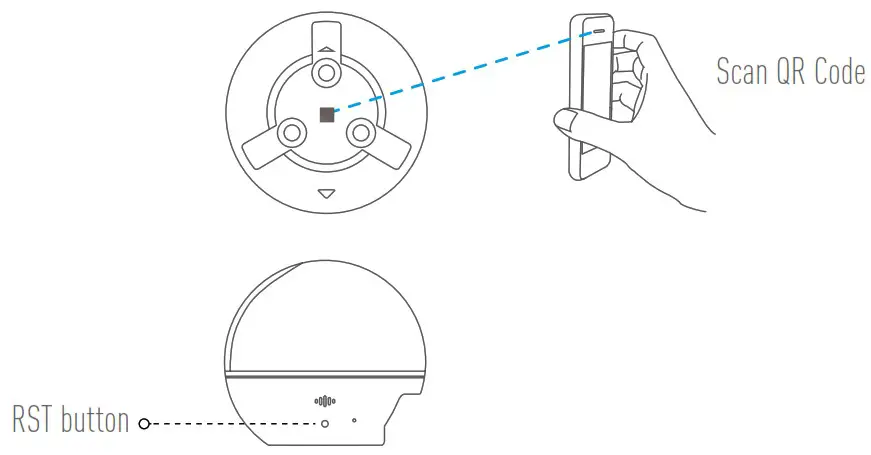 EZVIZ C6TC 360 FHD Wi Fi Security Camera - LED Indicator Status 4