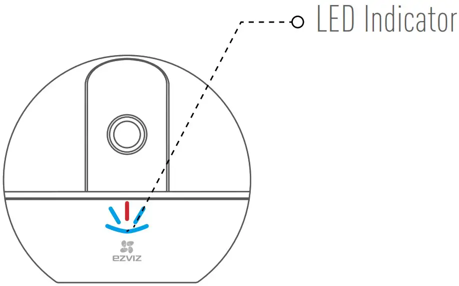 EZVIZ C6TC 360 FHD Wi Fi Security Camera - LED Indicator Status