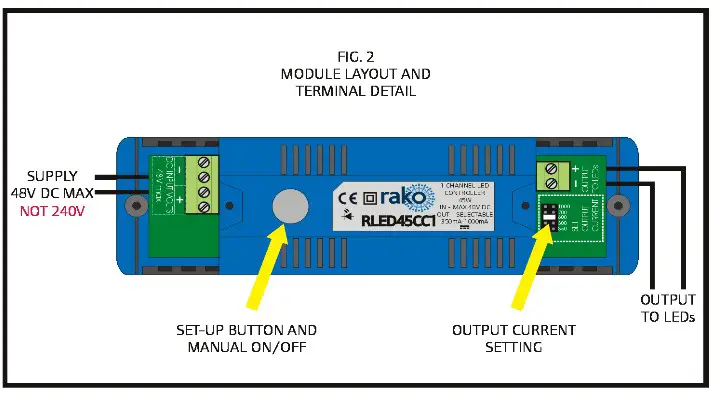 RAKO RLED45CC1 CONSTANT CURRENT LED DRIVER - Care and Maintenance 2
