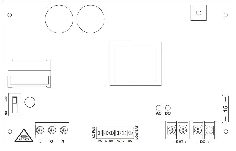 Altronix OLS250220 Off-Line Power Supply Charger FIG 1