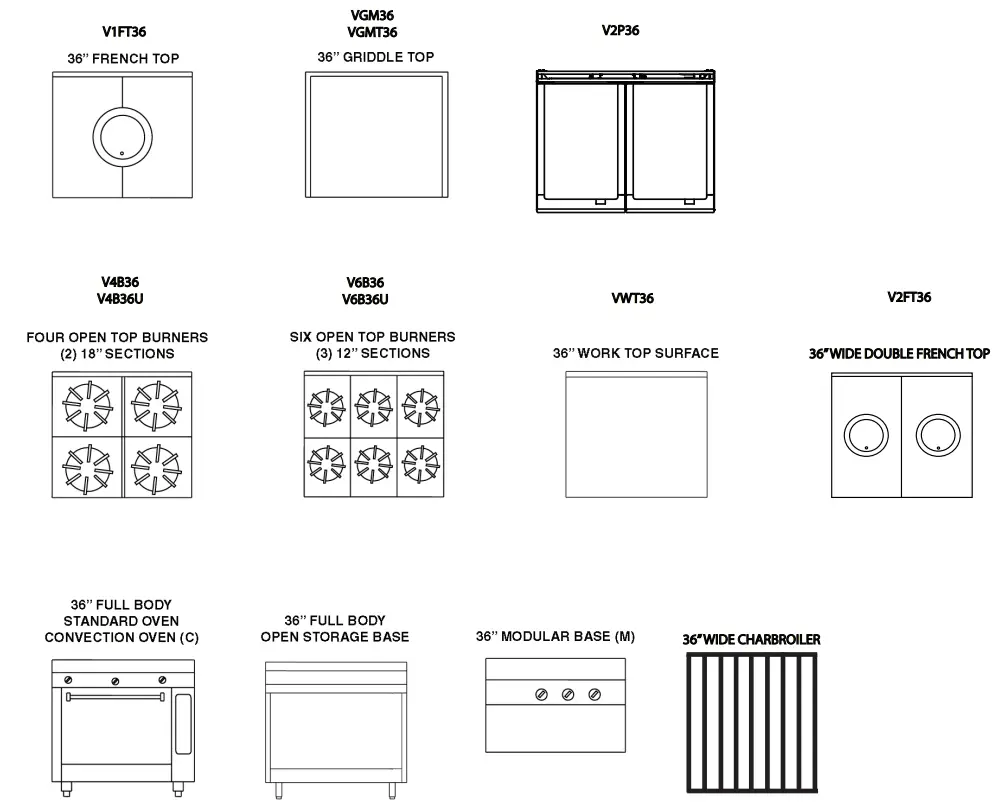 VULCAN VGM24 V Series HDR Gas Ranges - RANGES