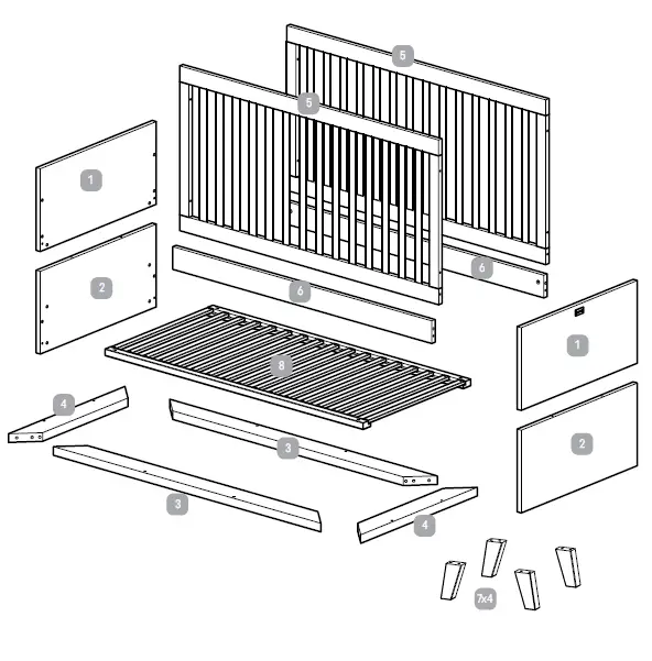 Silver Cross 1129917 St Ives Cot Bed fig (1)