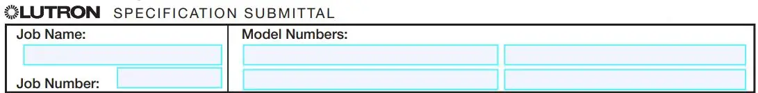 myRoom Plus Guestroom Control Unit User Manual - SPECIFICATION SUBMITTAL