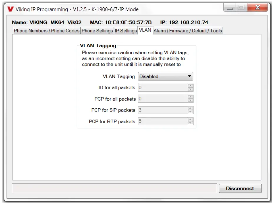 VIKING ELECTRONICS K-1900-6-IP VoIP Auto Dialling Panel Phone - program 3