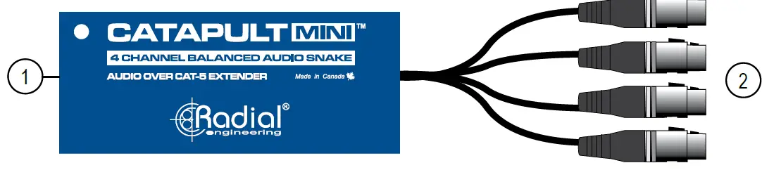 Radial engineering Catapult Mini TX Compact Cat 5 Analog Snake 1