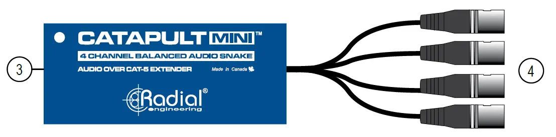 Radial engineering Catapult Mini TX Compact Cat 5 Analog Snake 2