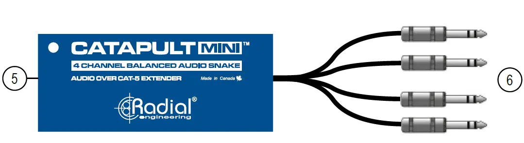 Radial engineering Catapult Mini TX Compact Cat 5 Analog Snake 3