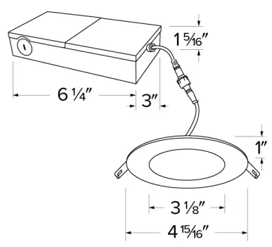 ELCO Lighting ERT41DXCT5W 4 Inch 120-277-347V Ultra Slim LED Round Panel Light-fig2